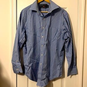 EUC Blue and White striped button down
